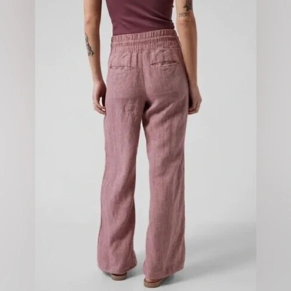 NWOT ATHLETA Cabo linen wide leg pants - Picture 2 of 10